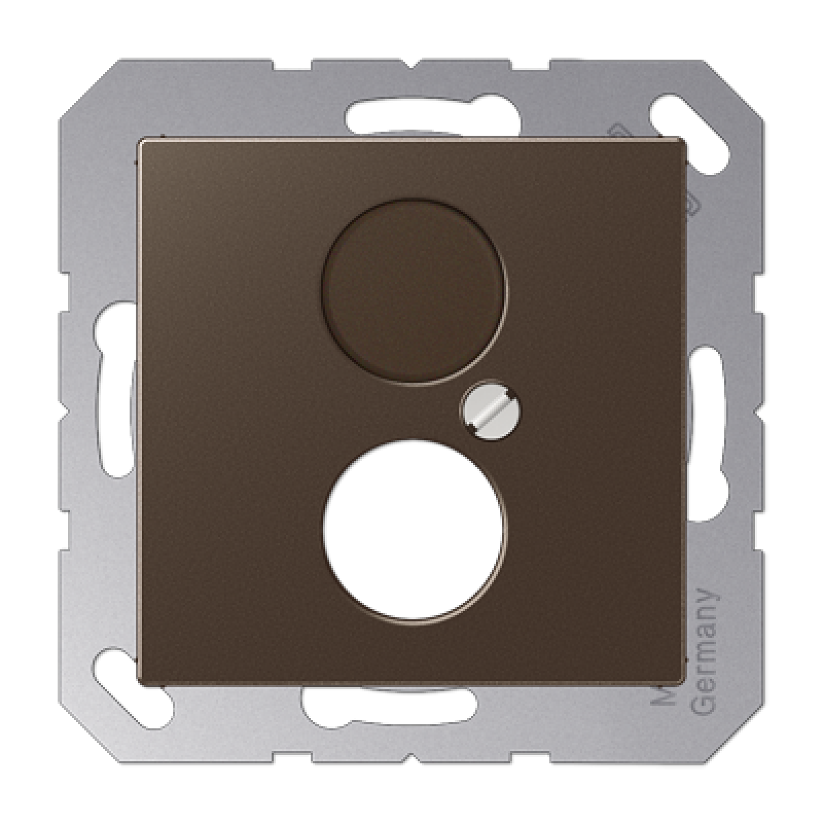 Placa 2 conectores circulares A mokka