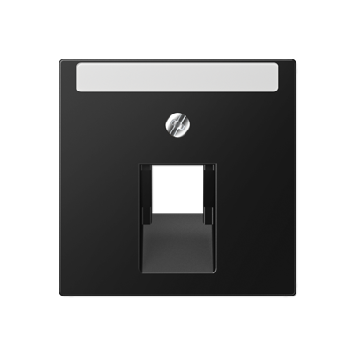 Placa central telef. Inscr. A negro mate