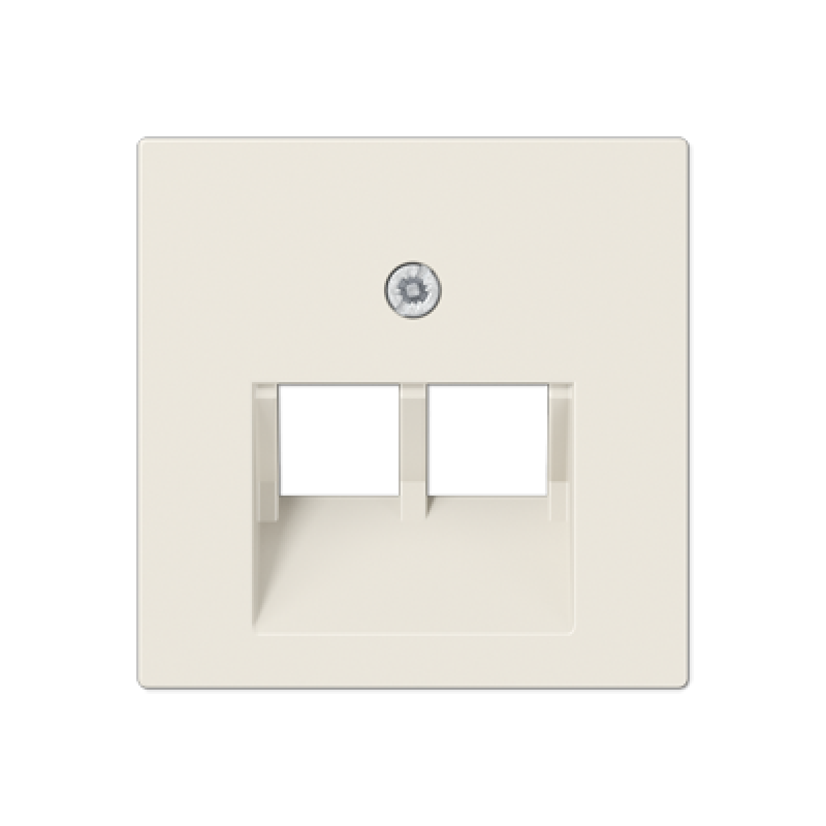 Placa central telef. 2 tomas. A blanco