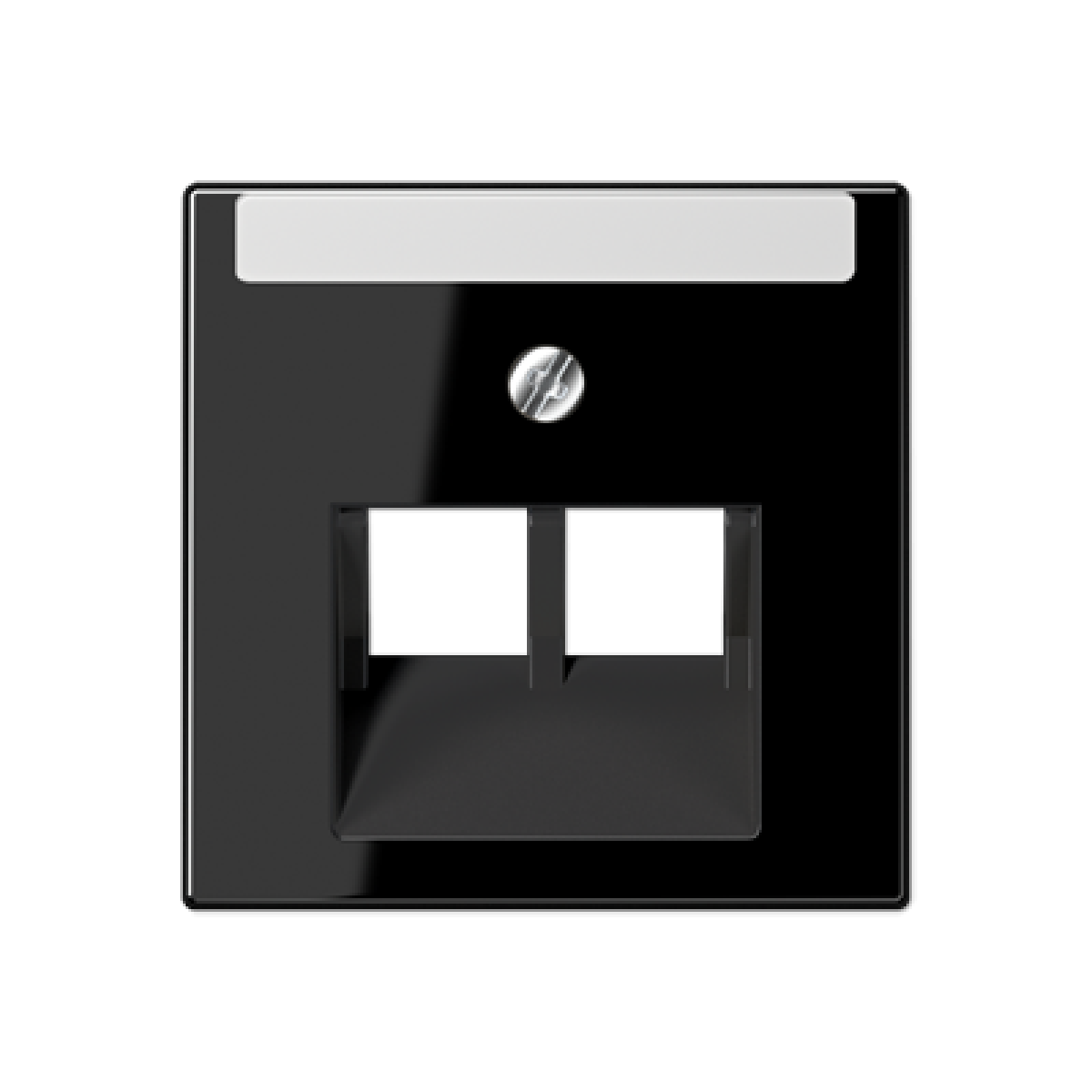 Placa telef. doble. inscr. A negro