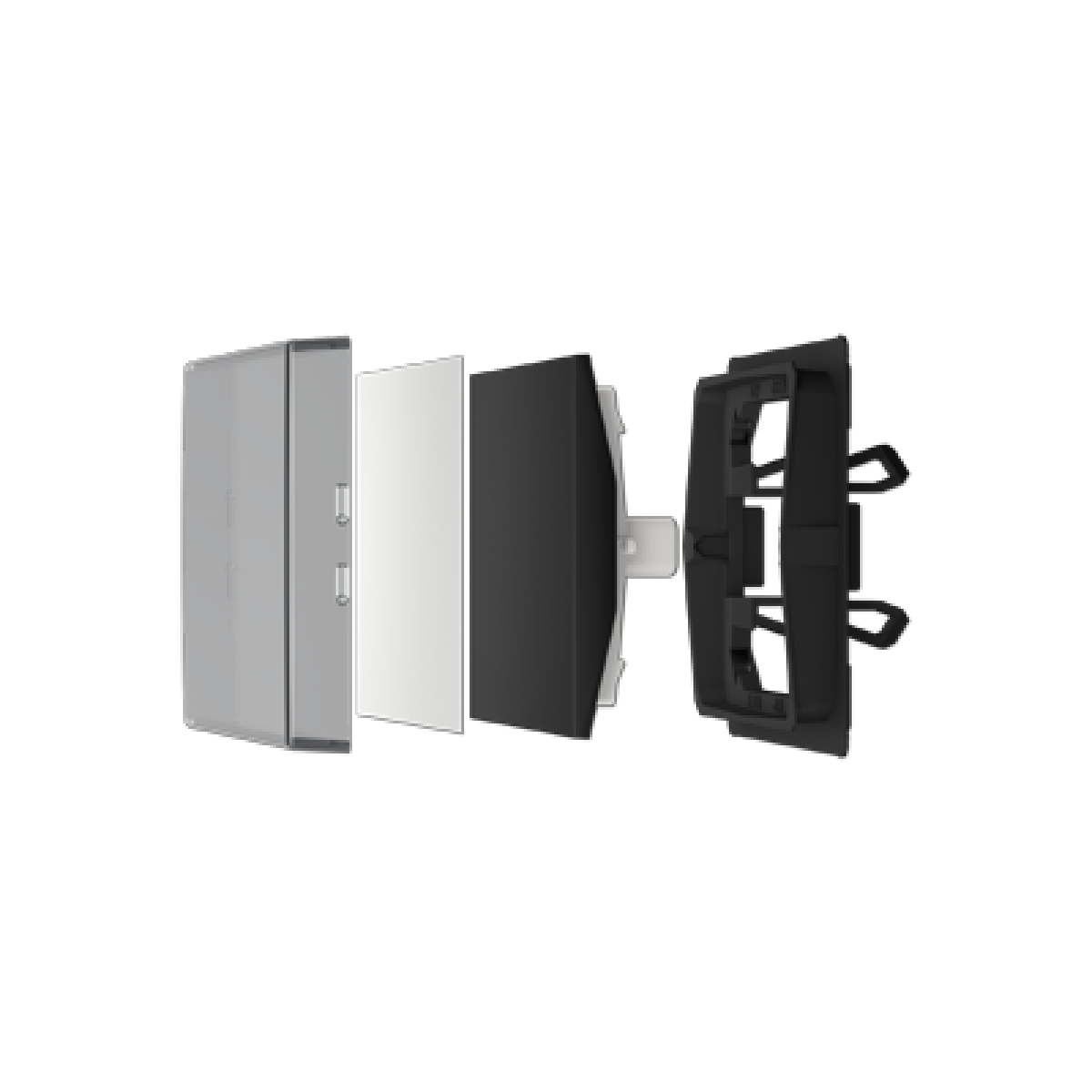 Tecla transparente inscr. AS