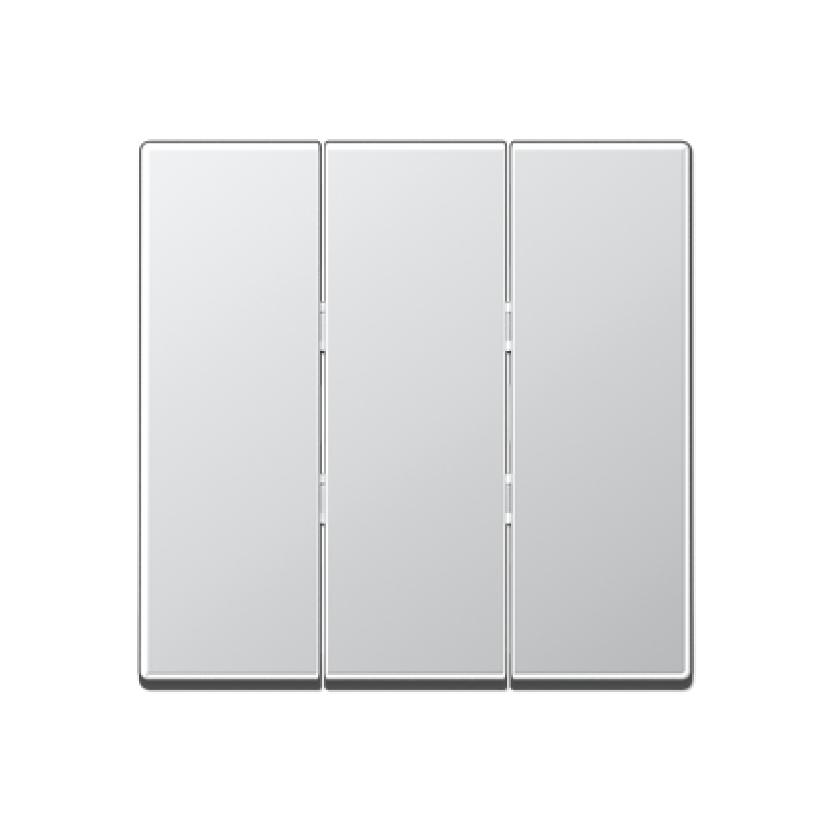 Tecla triple A aluminio