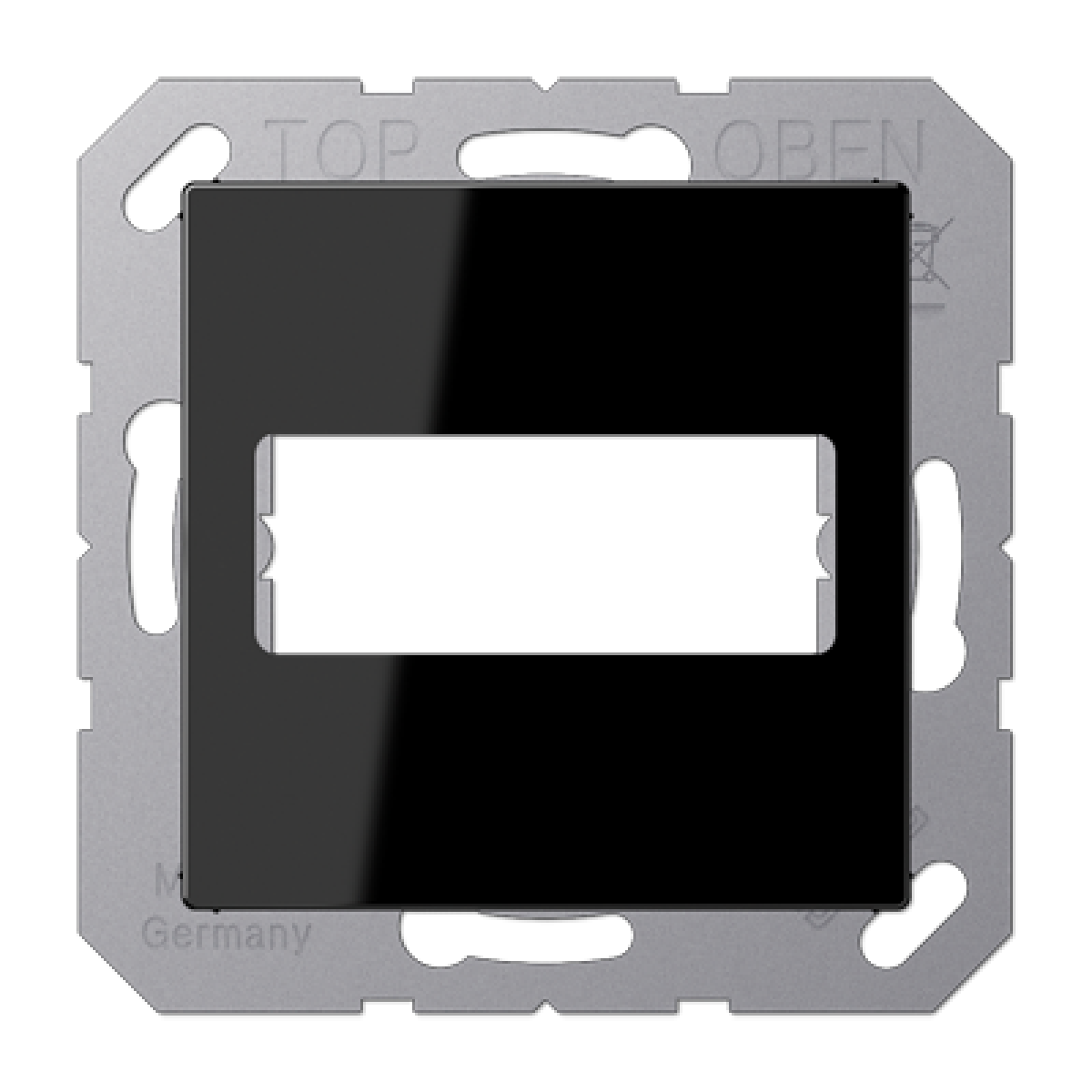 Placa toma D-SUB A negro