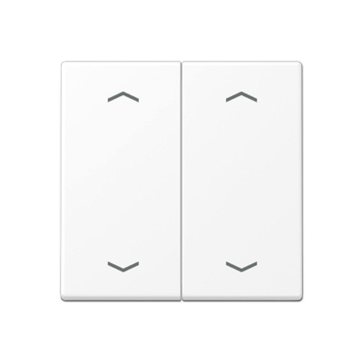 Tecla doble persianas. A blanco mate