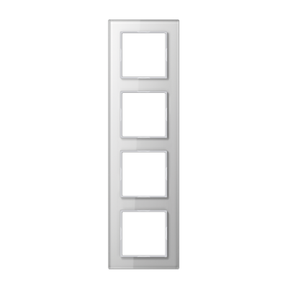 Marco cuádruple AC cristal blanco alpino