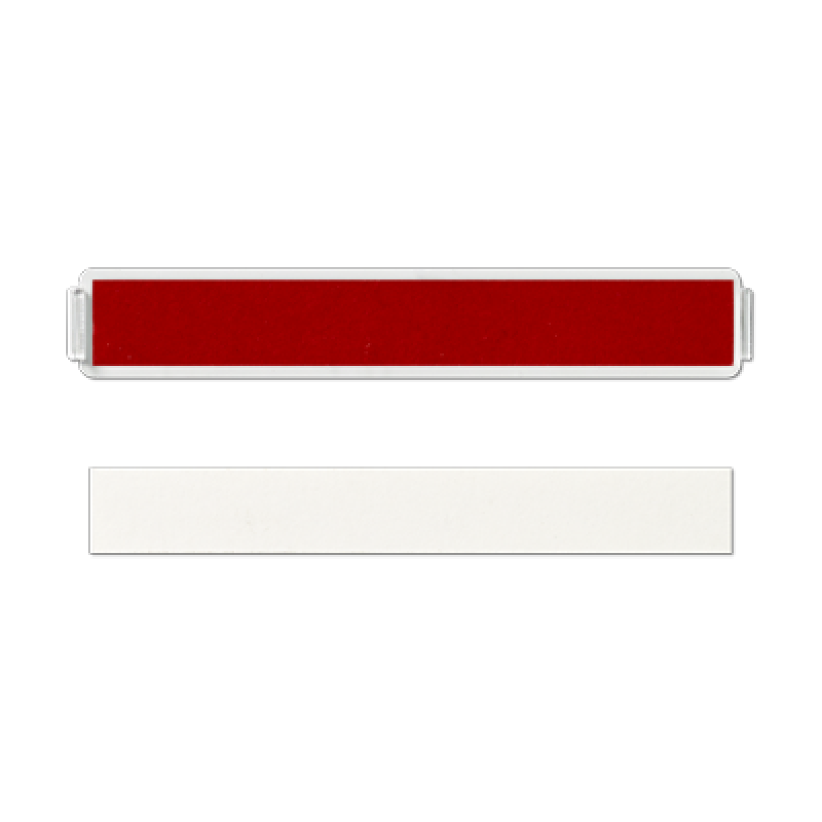 Placa transparente con tira