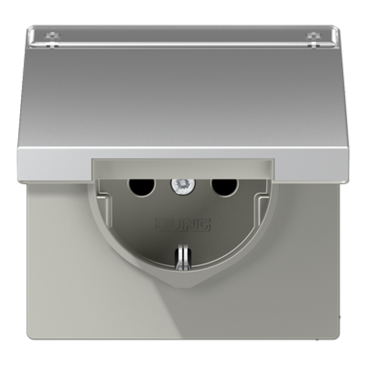 Enchufe c tapa abat. retroc. LS alum.