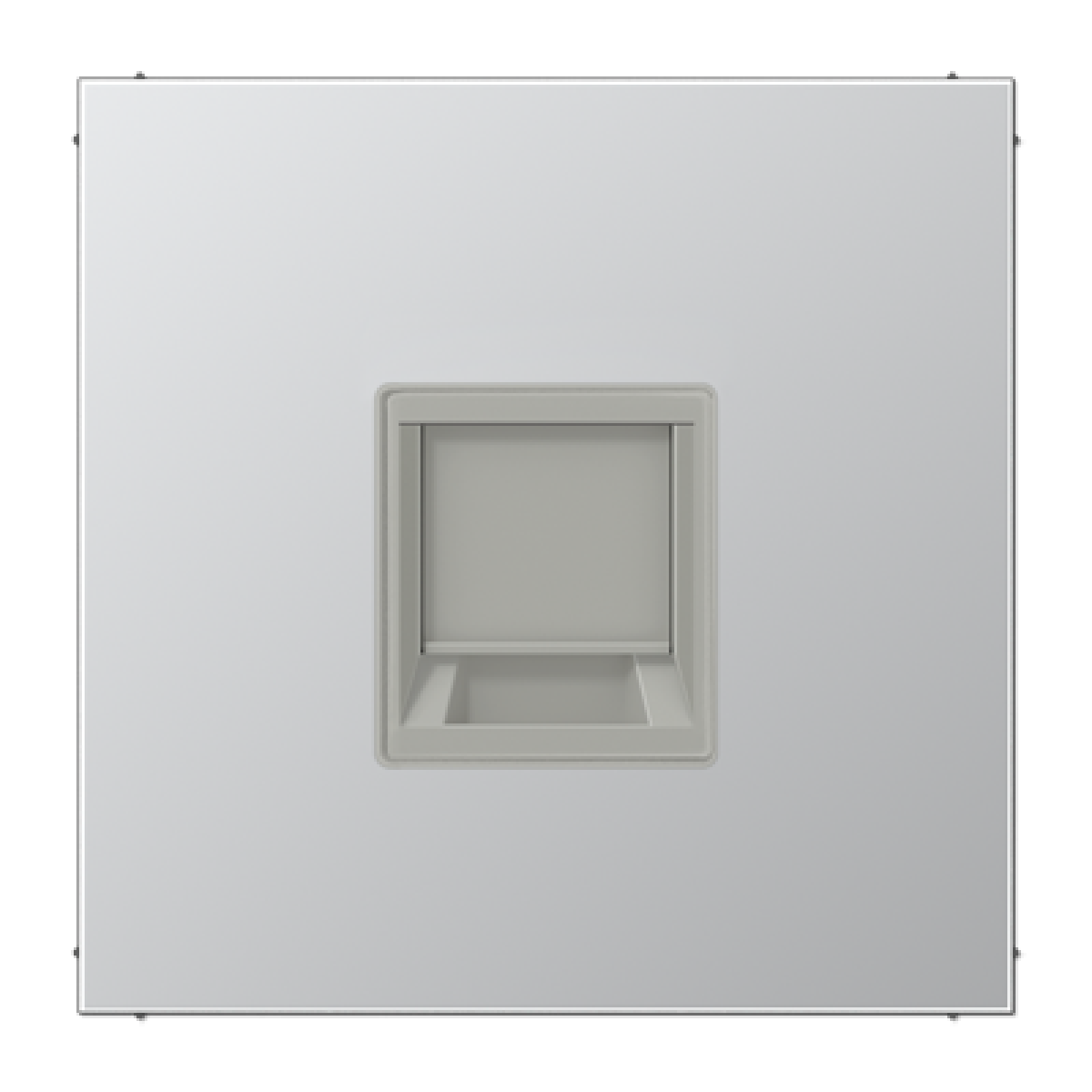 Placa Mod.Jack 1 toma inscr. LS alum.