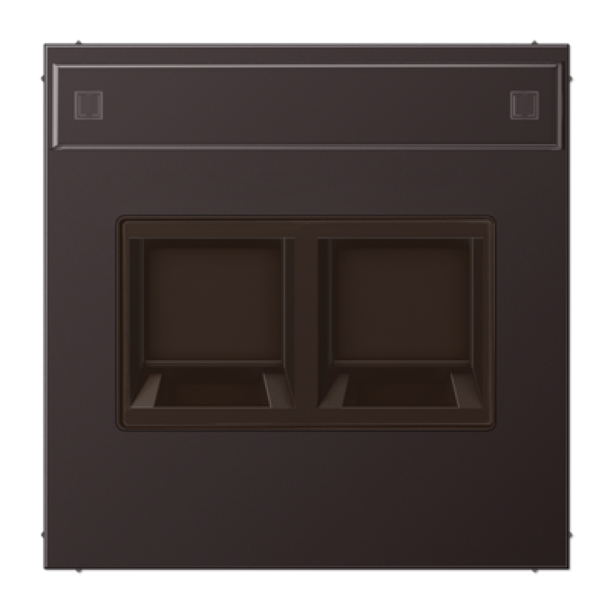 Placa Mod.Jack 2 tomas NA WE LS dark