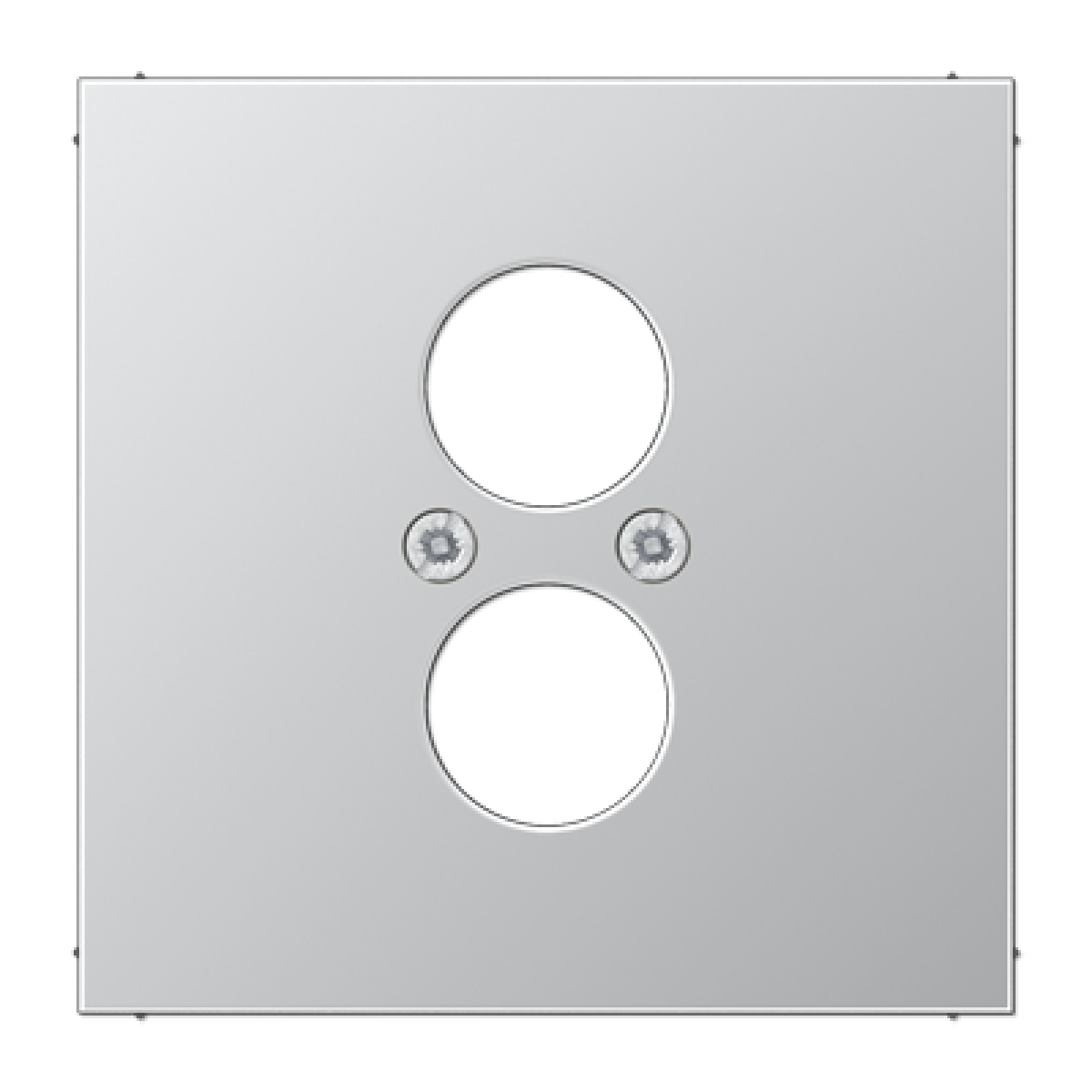 Placa altavoz 2 tomas LS aluminio