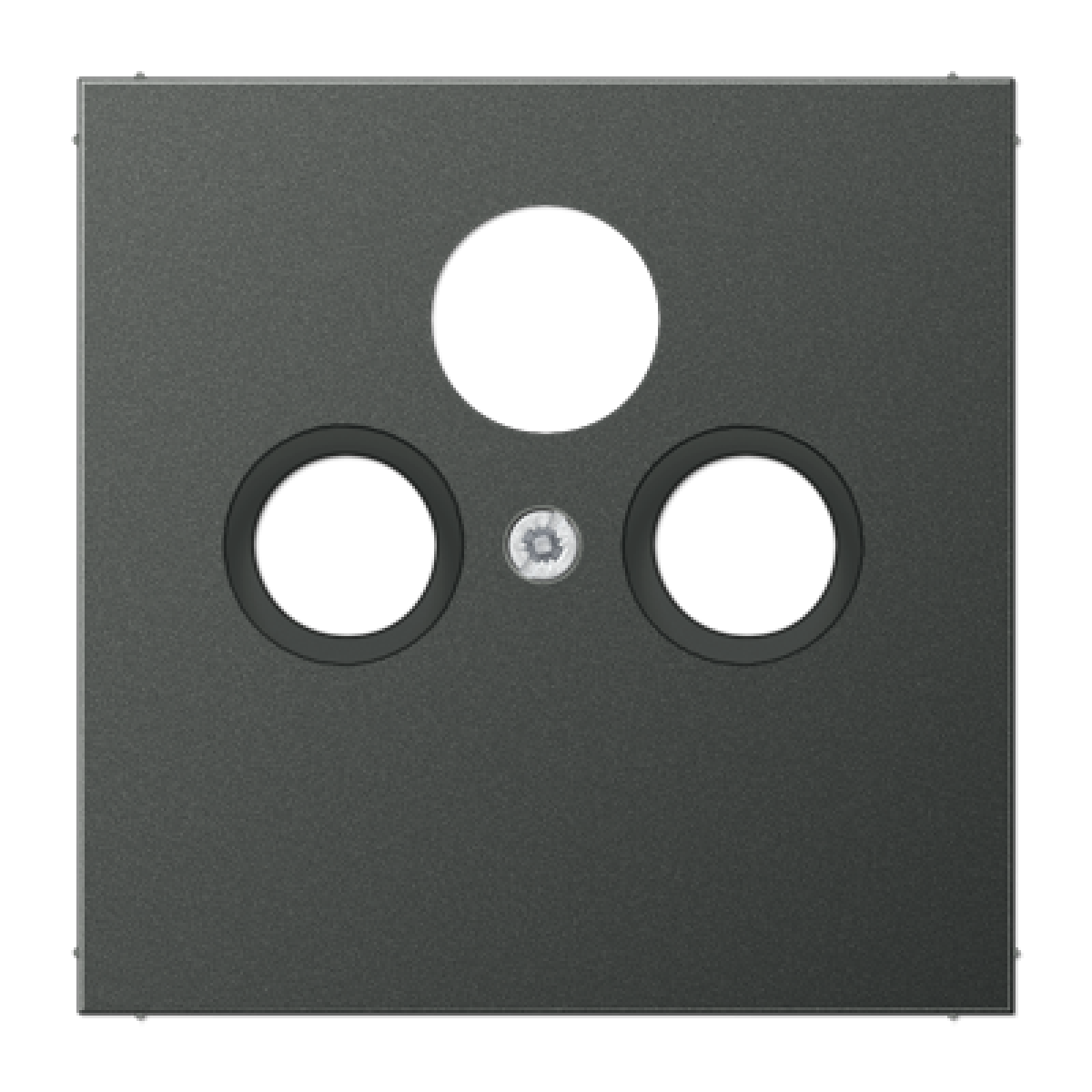 Placa toma SAT TV. LS antracita