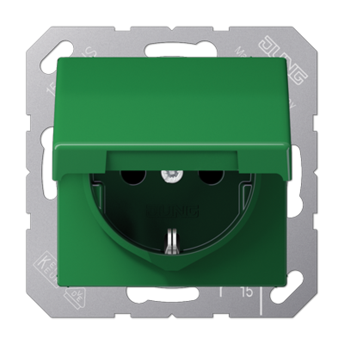 Enchufe t. abatprot. contacto AS verde