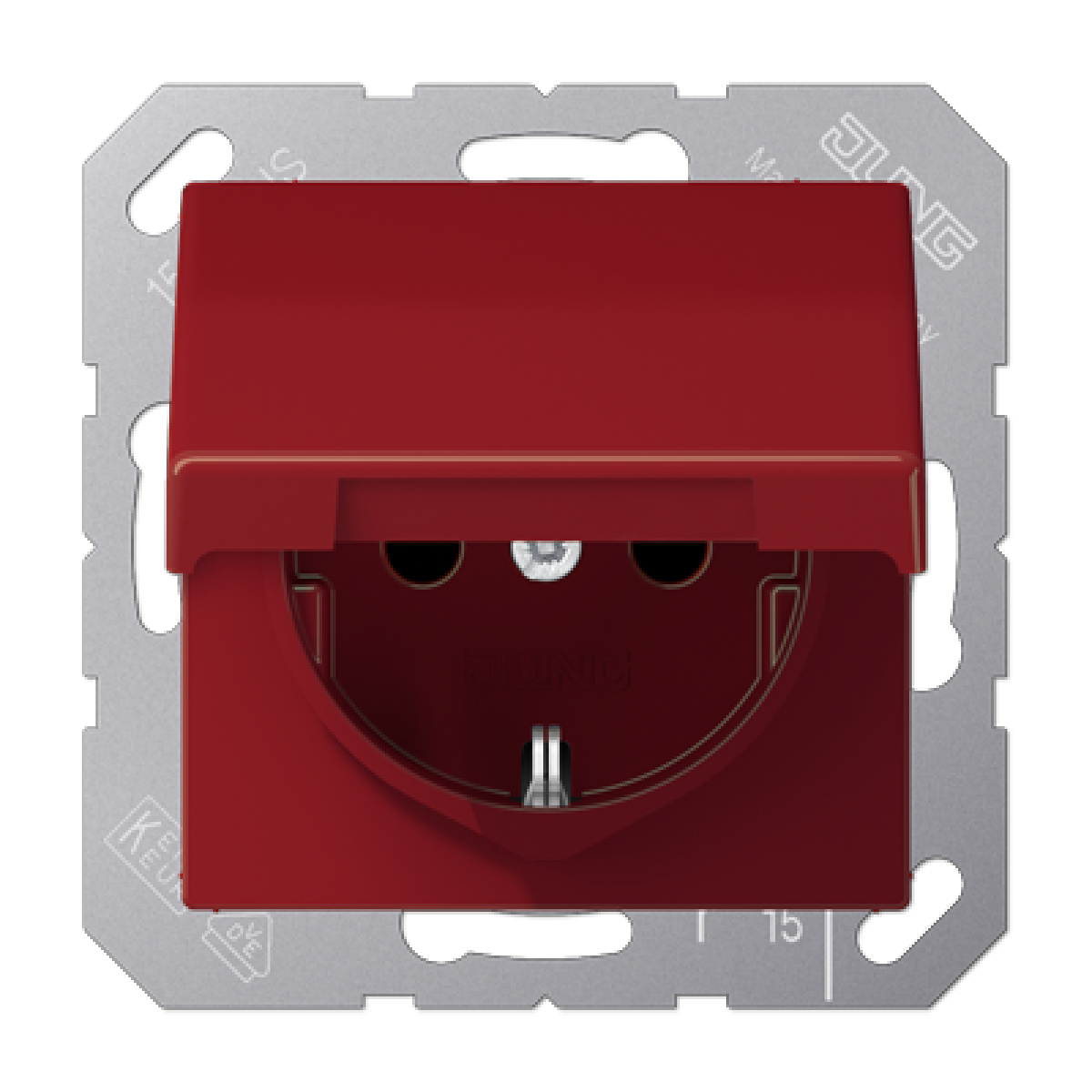 Enchufe t. abatprot. contacto AS rojo