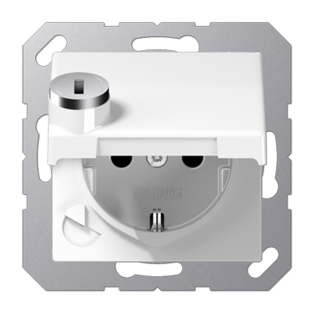 Enchufe tapa abat. retroc. AS bl. alpi