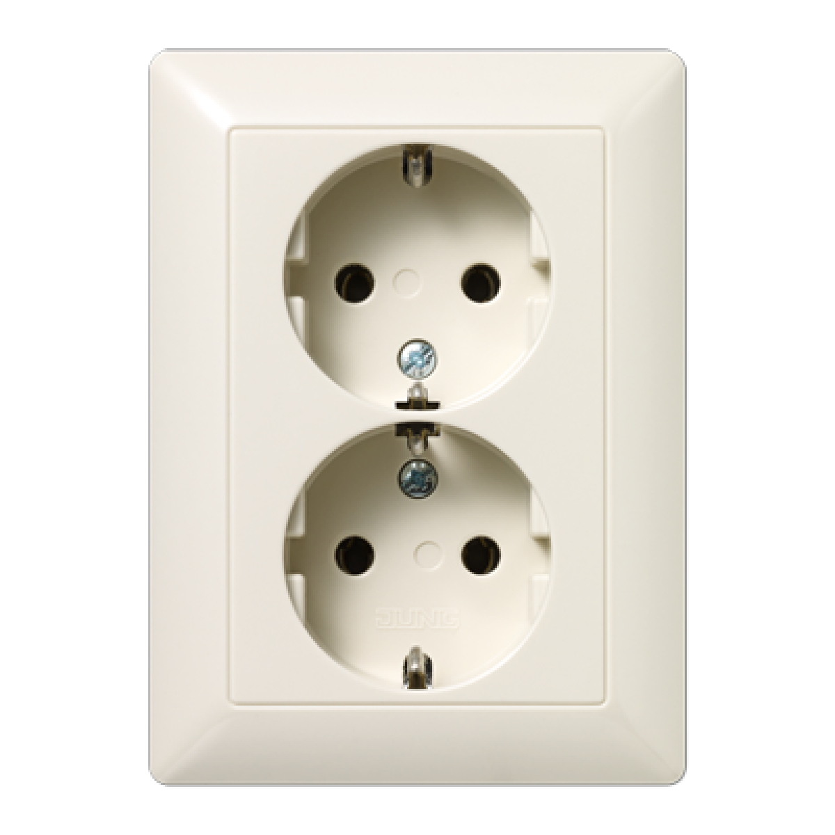 Enchufe doble prot. contacto AS bl.