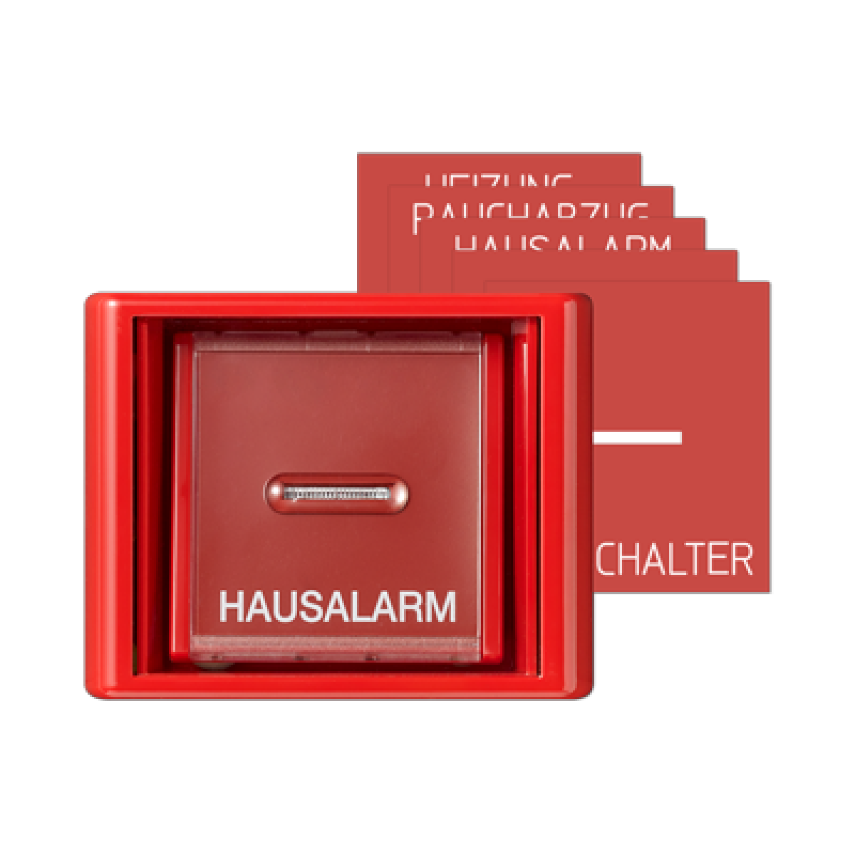Placa c tapa cristal AS rojo