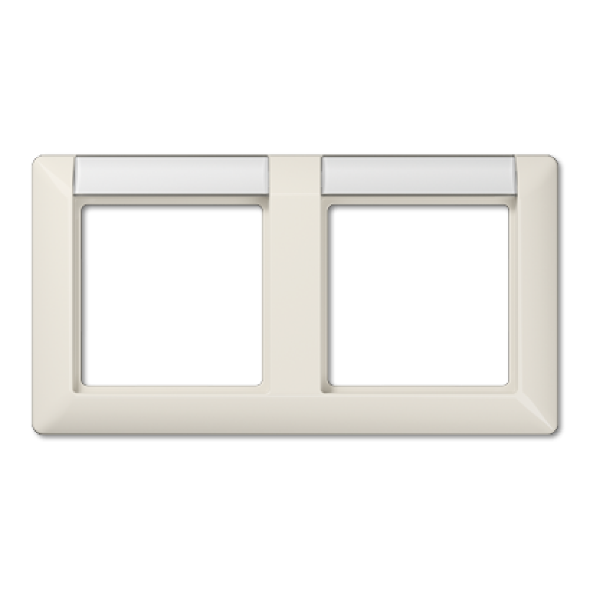 Marco doble inscr. AS blanco marfil