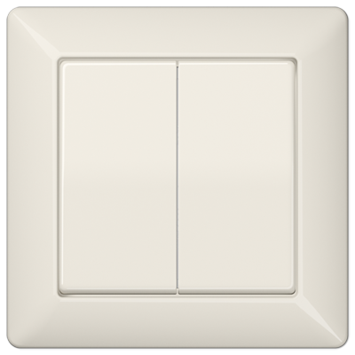 Tecla doble AS blanco marfil