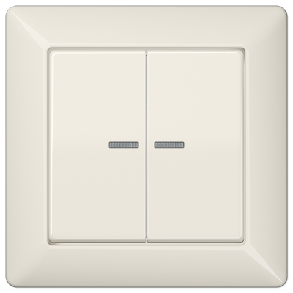 Tecla doble cvisor y marco AS bl marfil