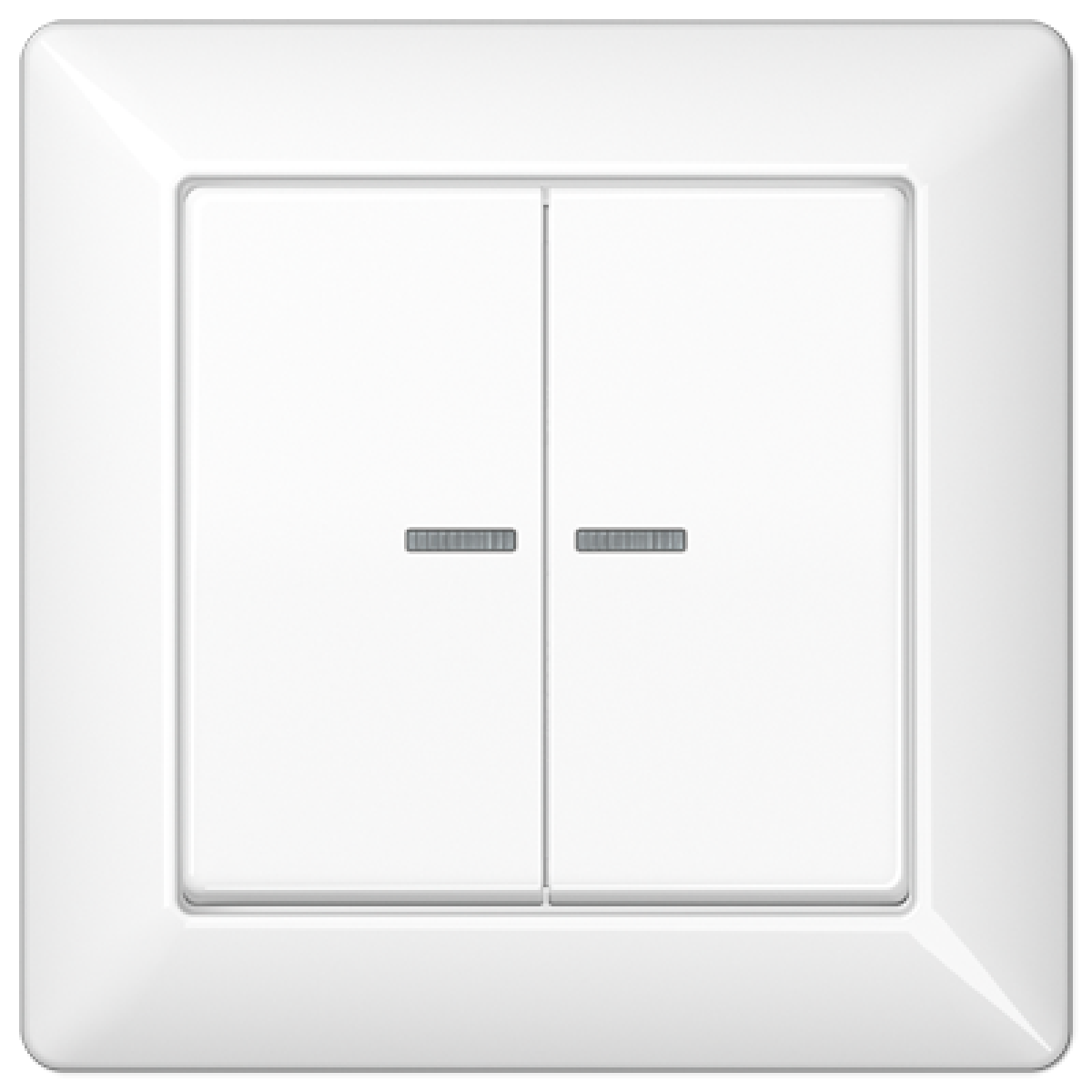 Tecla doble cvisor y marco AS bl. alpi