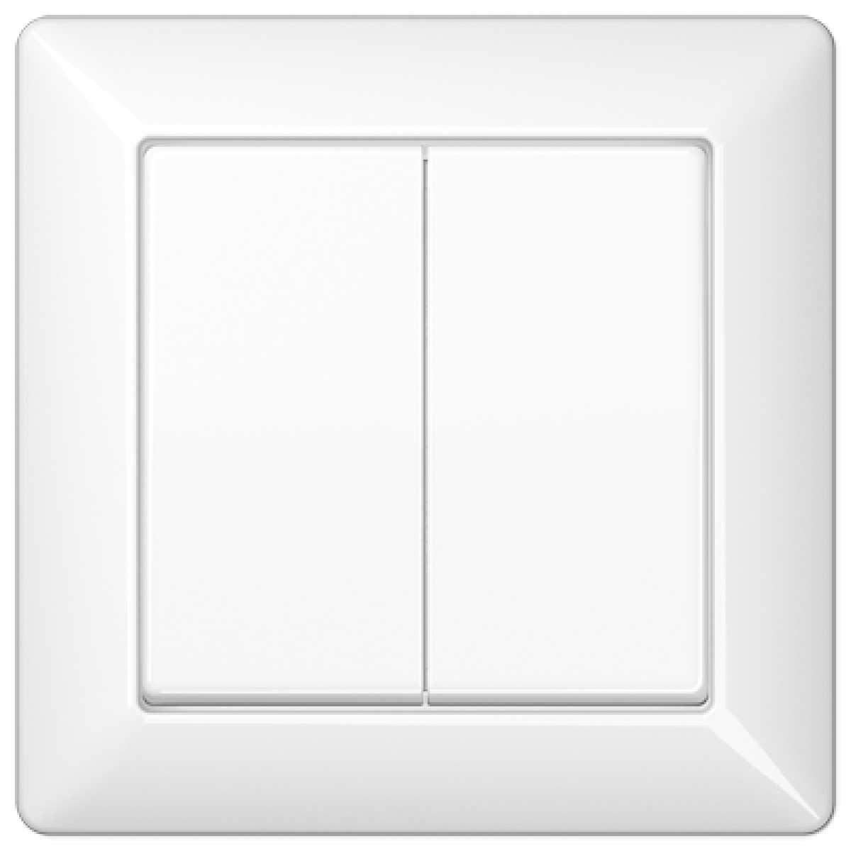 Tecla doble AS blanco alpino