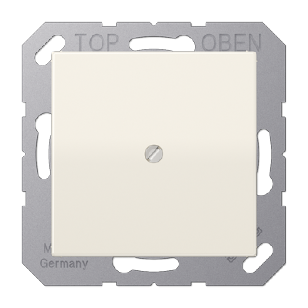 Placa con salida cable AS blanco marfil