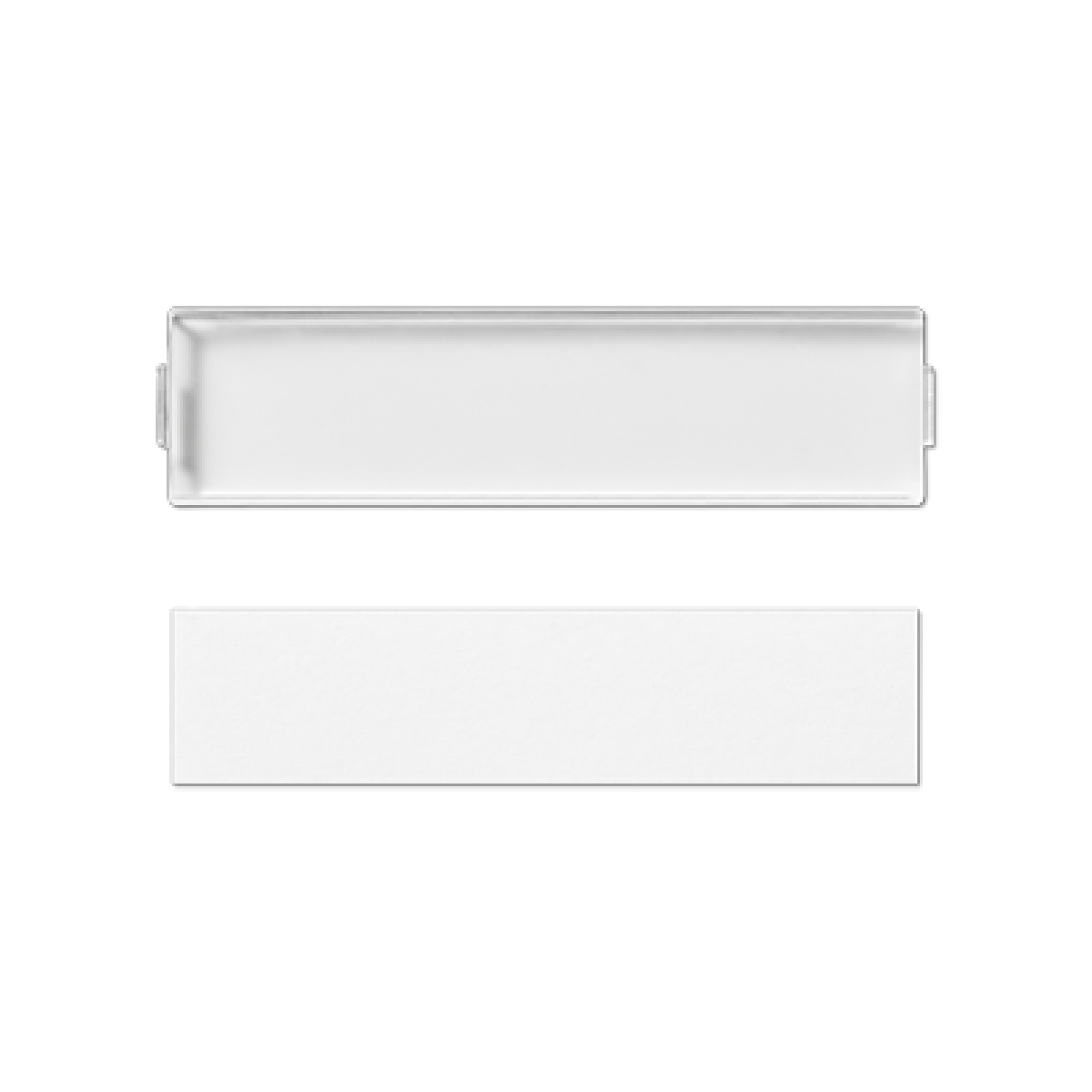 Placa transparente con tira