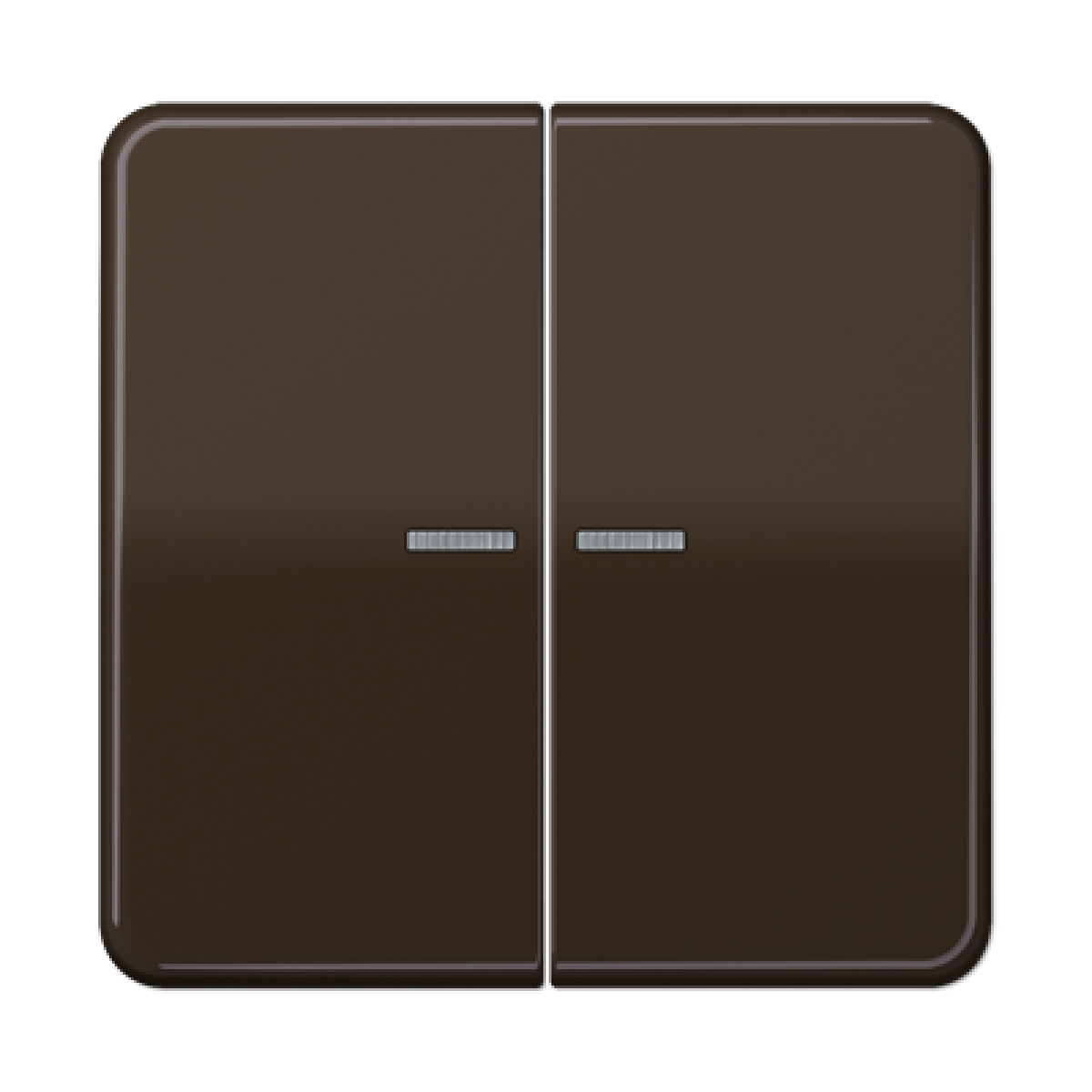 Tecla doble con visor JH CD marrón