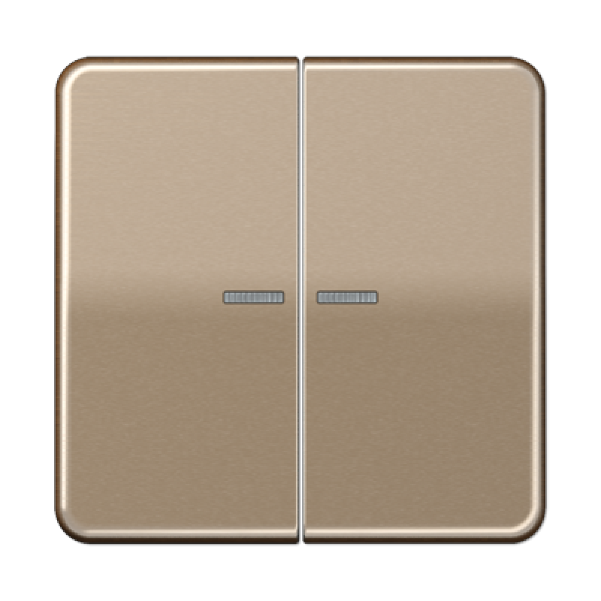 Tecla doble con visor JH CD bronce-oro