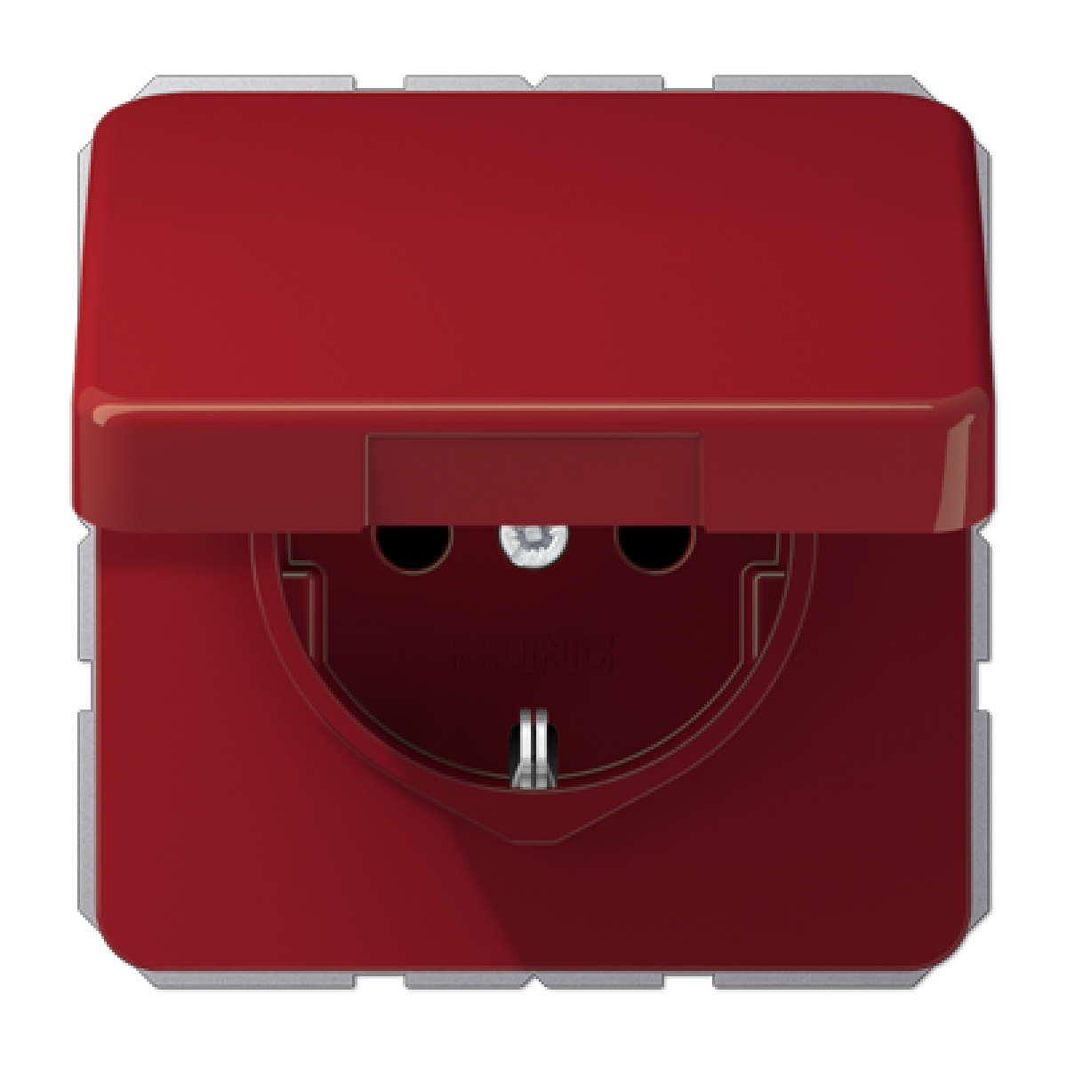 Enchufe c tapa abat. prot. CD rojo