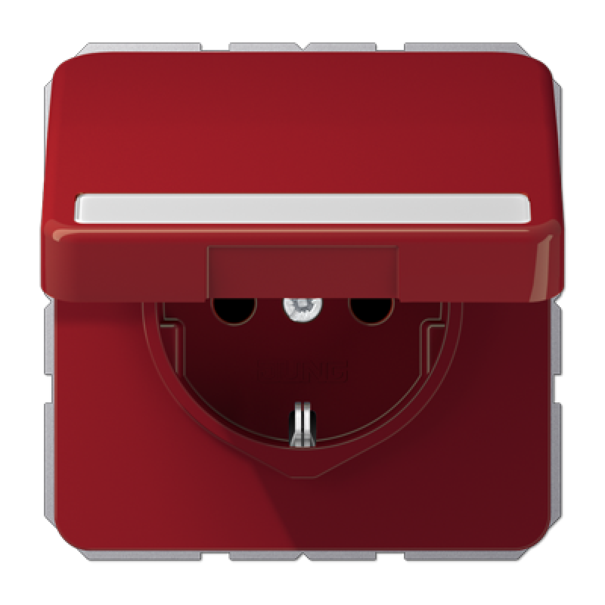 Enchufe c tapa abat. retroc. CD rojo