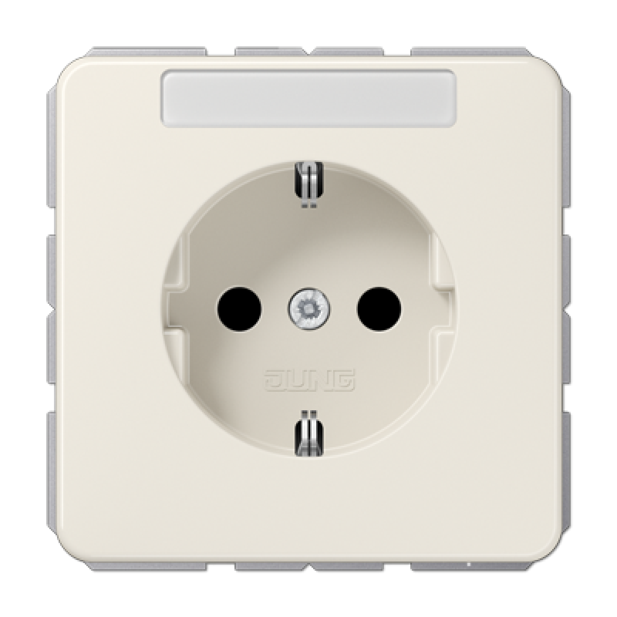 Enchufe inscr. Prot. CD blanco marfil