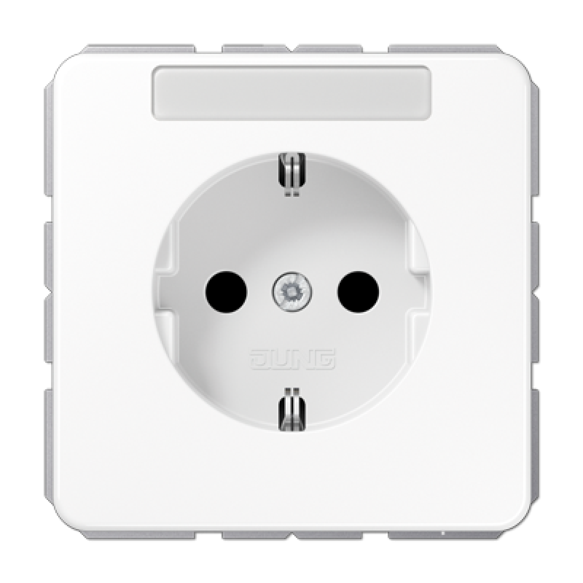 Enchufe inscr. Prot. CD blanco alpino