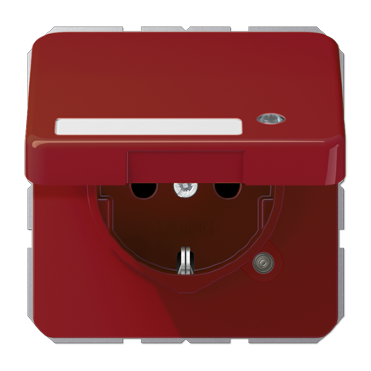 Enchufe c tapa abat. inscr. CD rojo