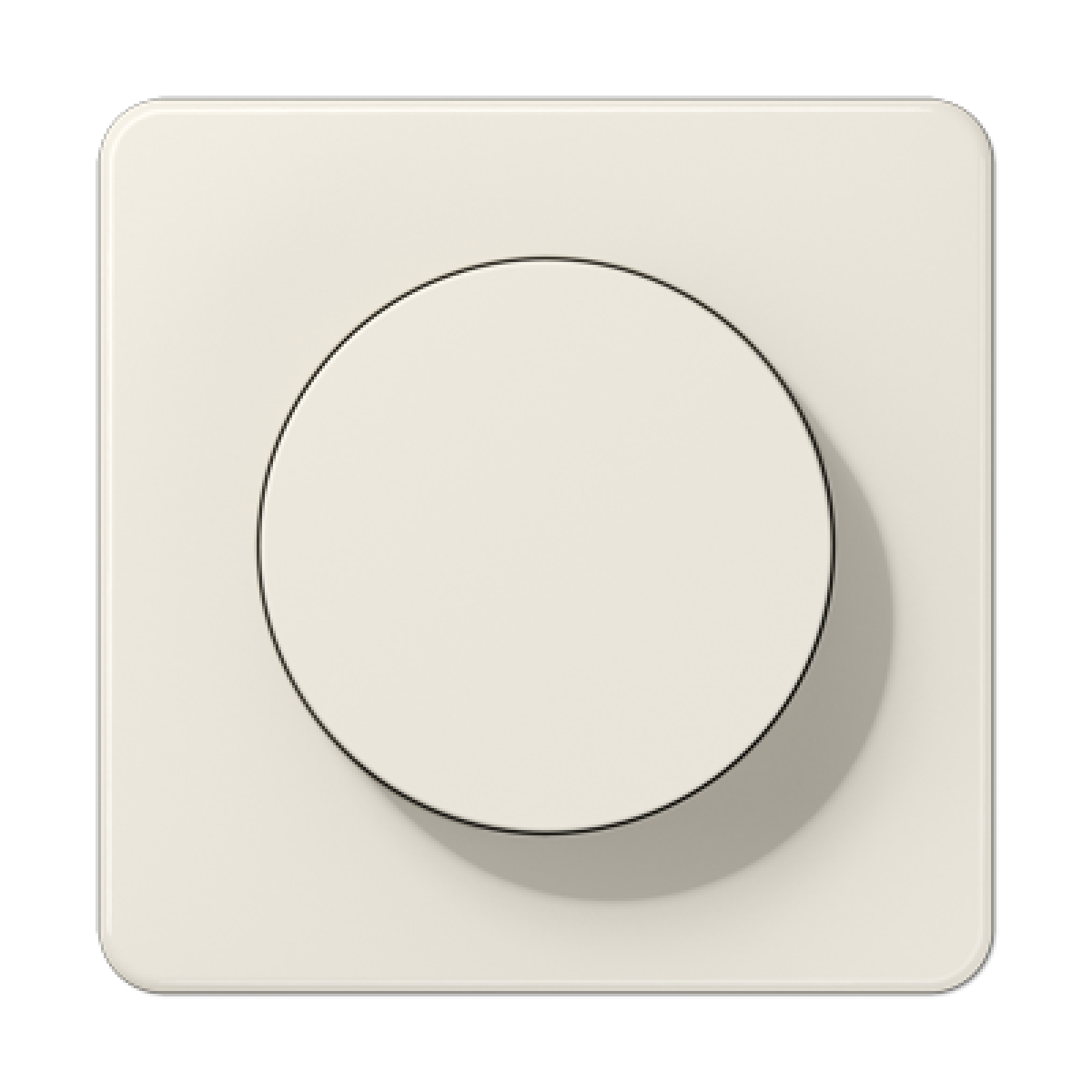 Placa botón giratorio. CD blanco marfil