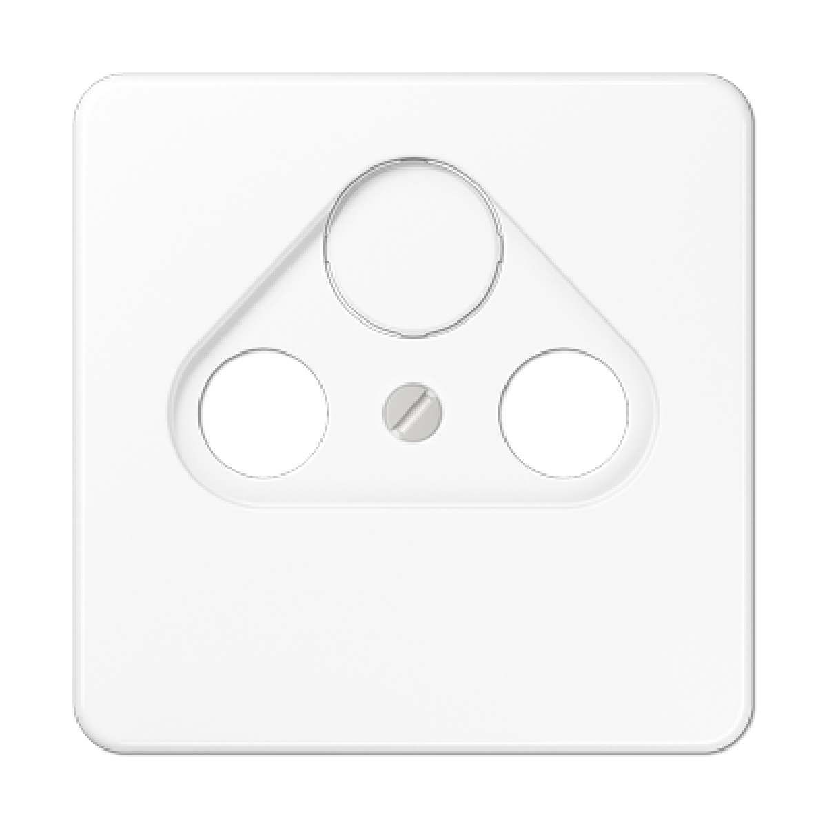 Placa toma SAT TV. CD blanco alpino