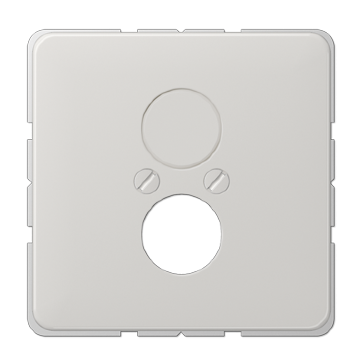 Placa 2 tomas 18,5 diám. CD gris cl