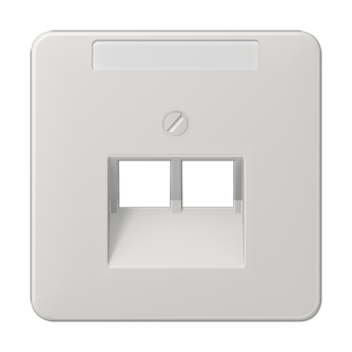 Placa central telef. 2 tomas CD gris cl
