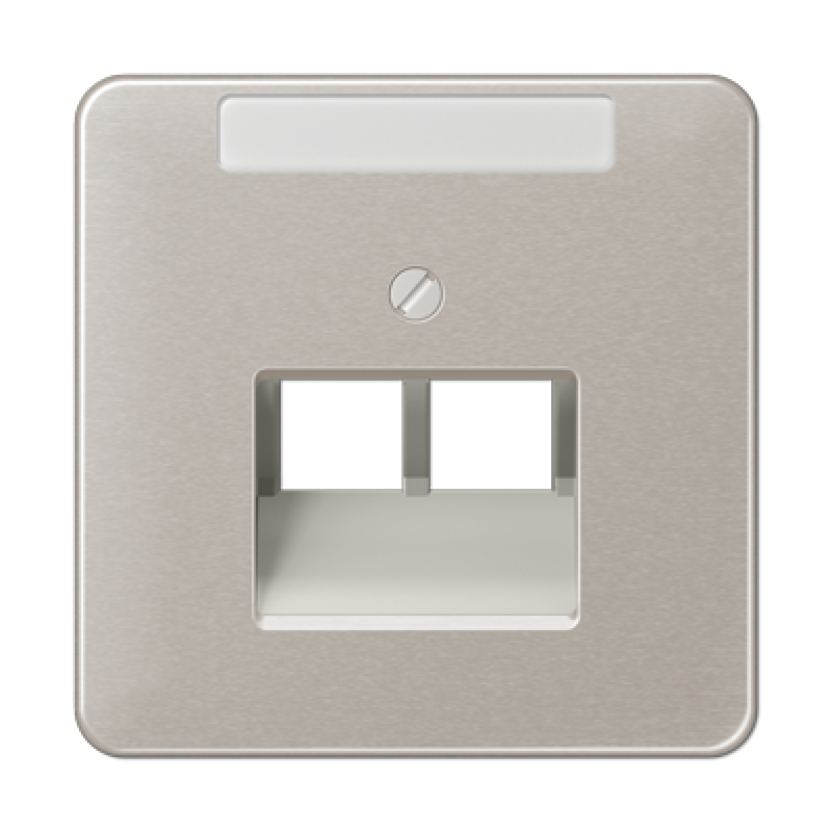 Placa central telef. 2 tomas CD platino