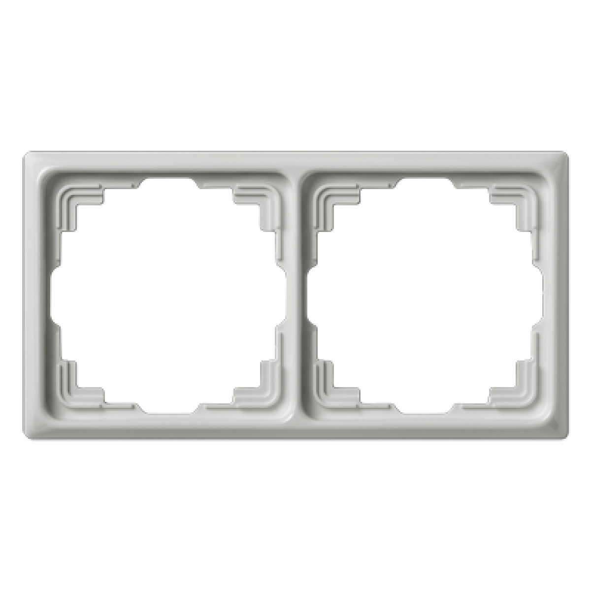 Marco doble canal cable CD gris claro