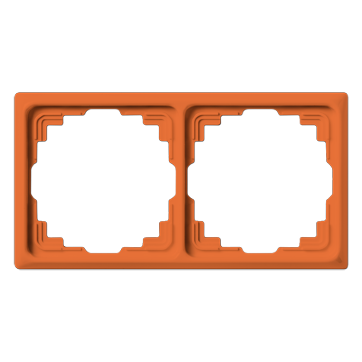 Marco doble canal cable CD naranja