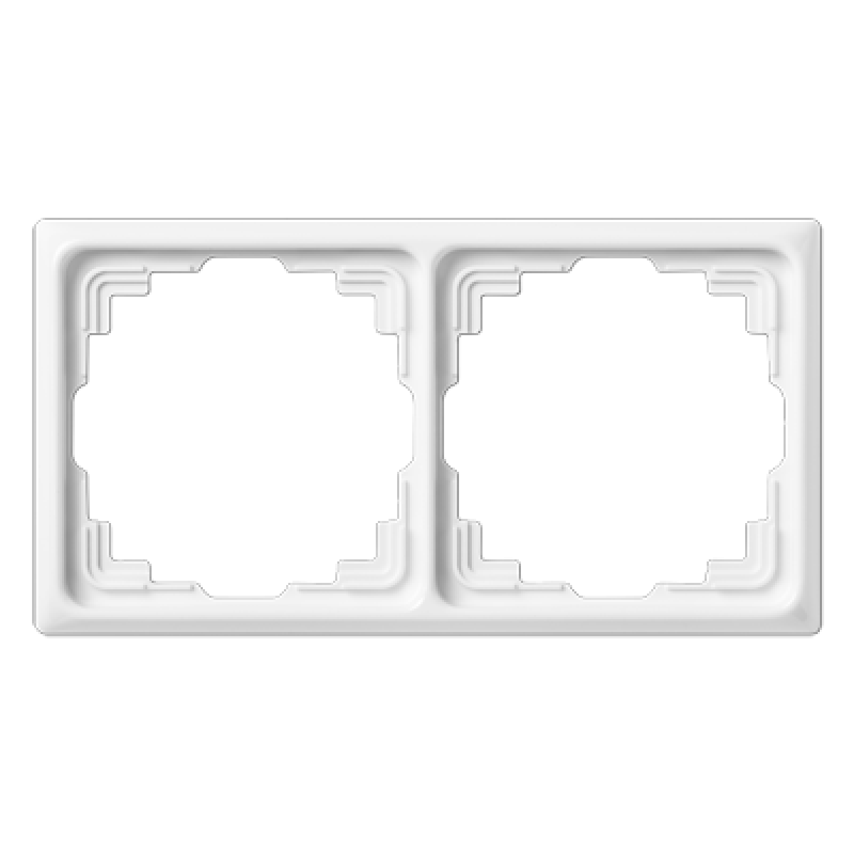 Marco doble canal cable CD blanco alpino