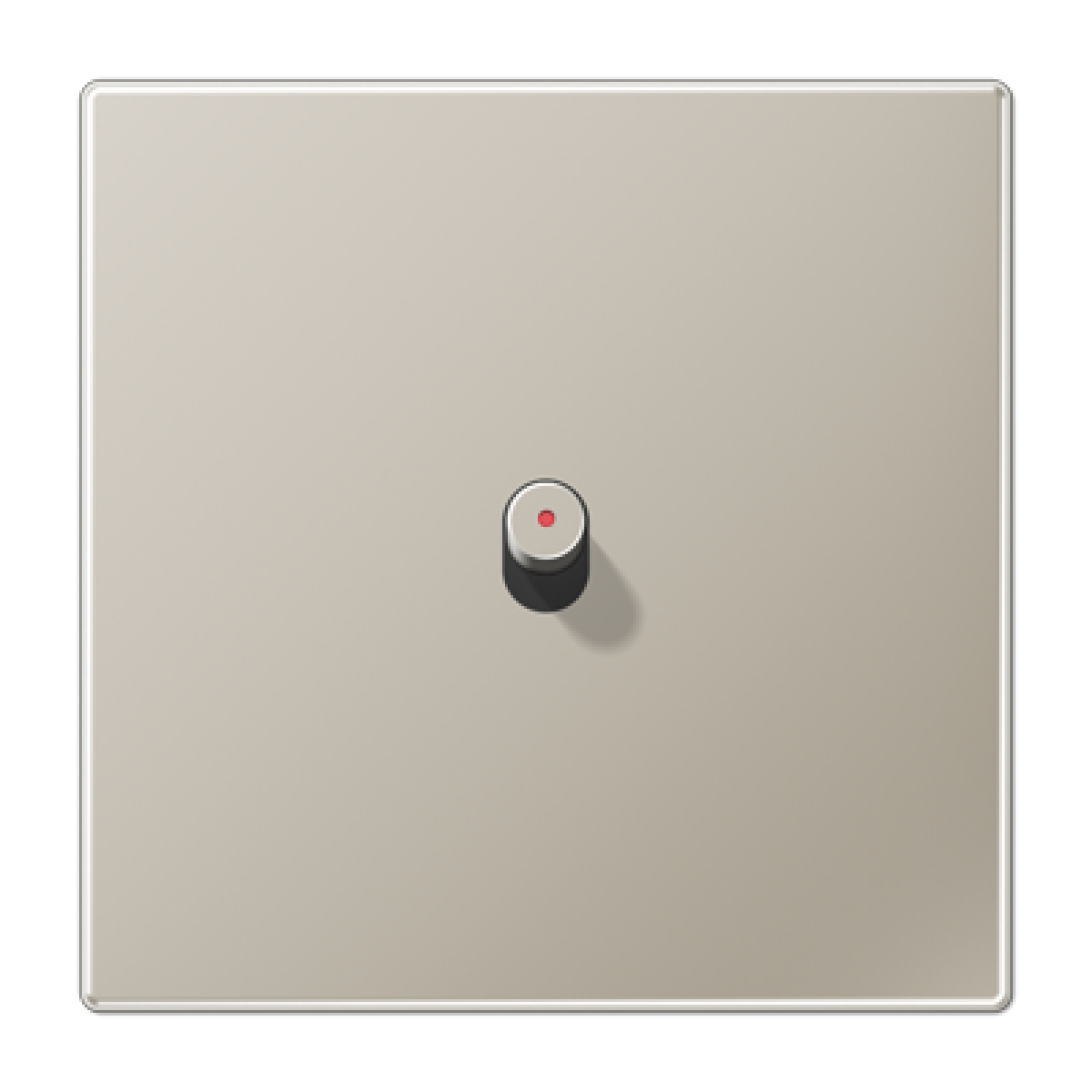 Placa 1x1 pal. LED cilindro. 1912 acero