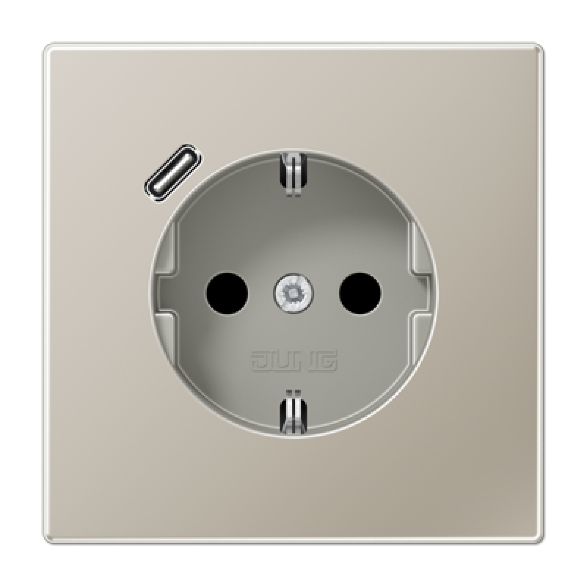 Enchufe con USB-C LS acero