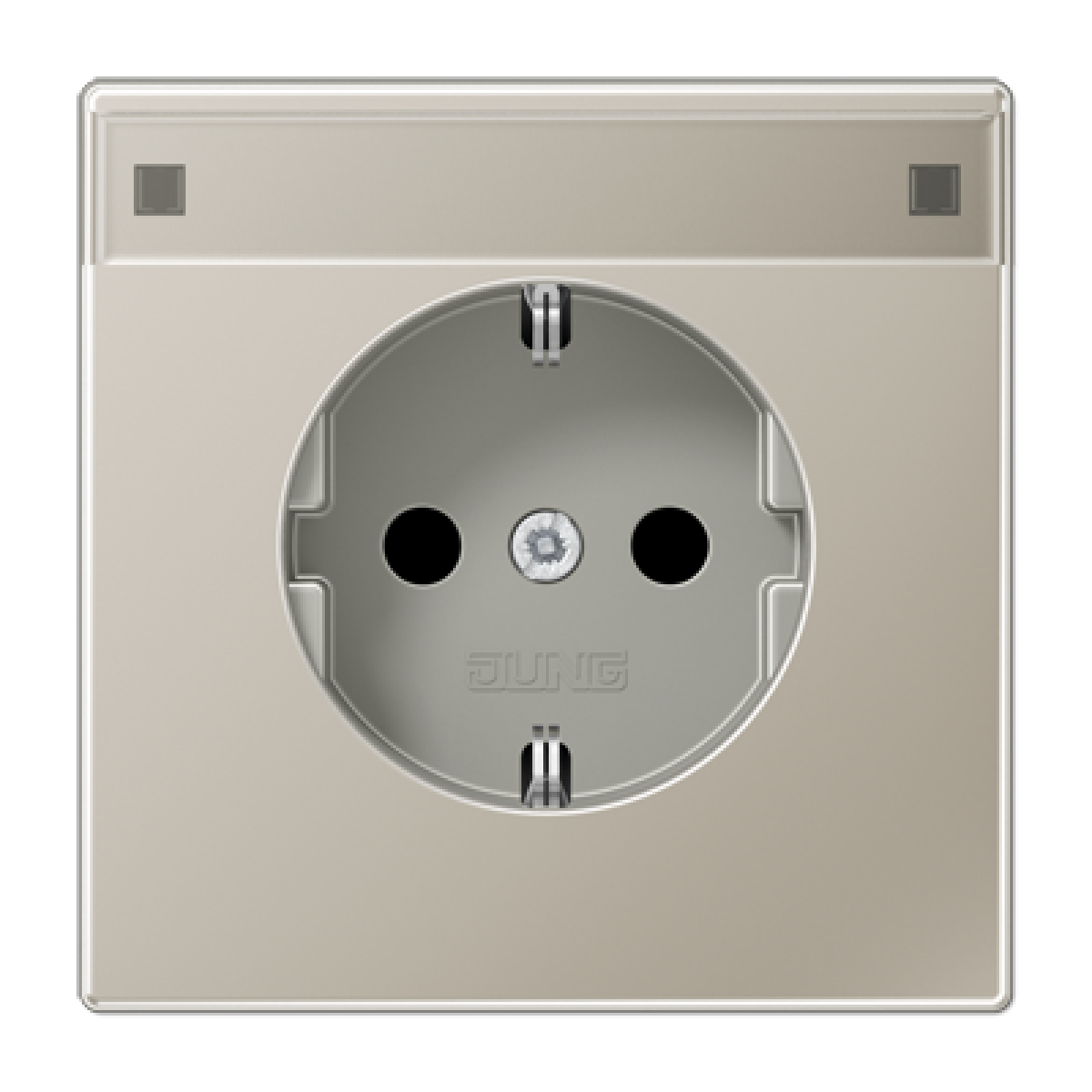 Enchufe SCHUKO inscr. prot. LS acero