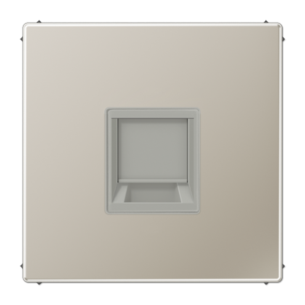 Placa Mod. Jack-Rad. 1 toma LS acero