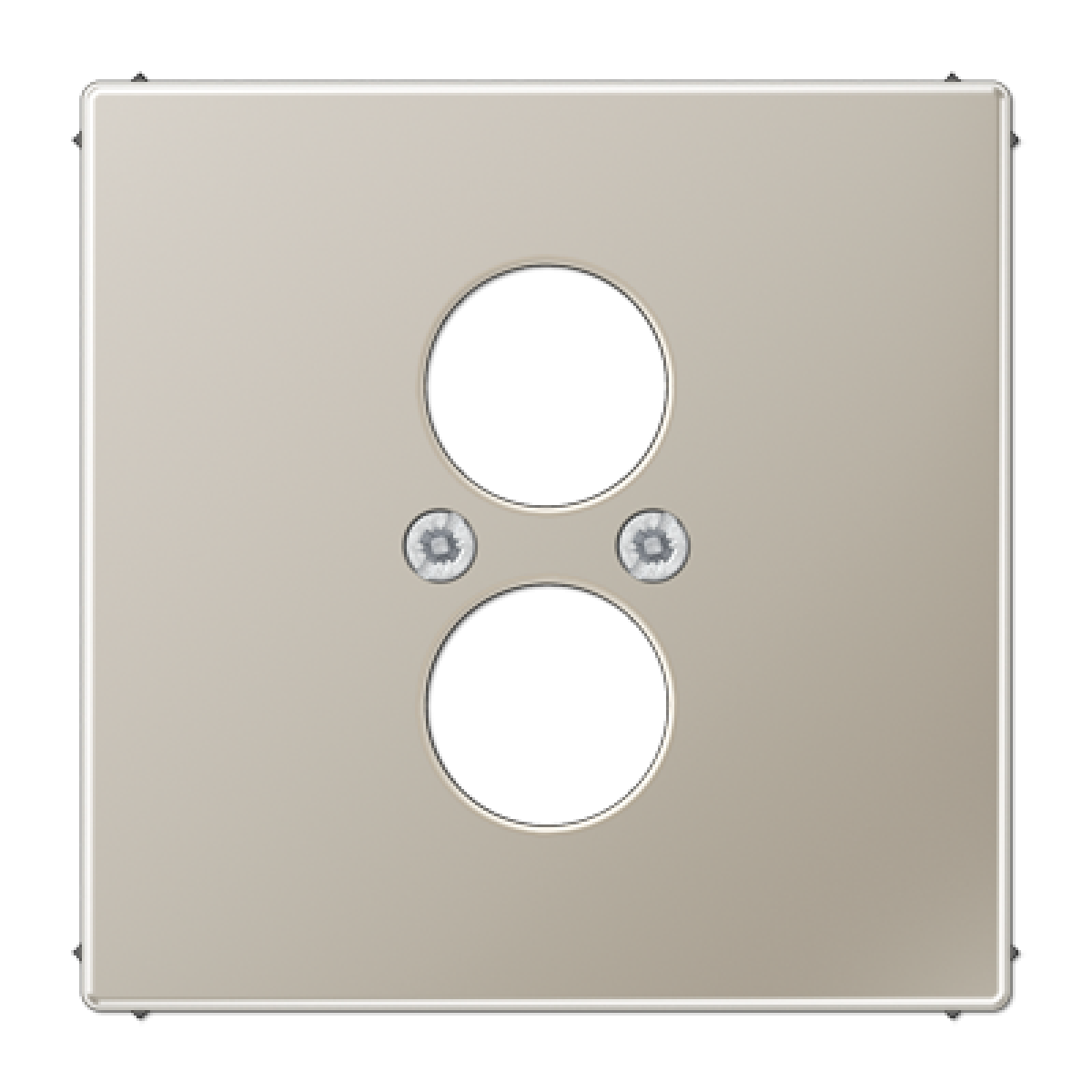 Placa 2 tomas hasta 18,5 diám. LS acero