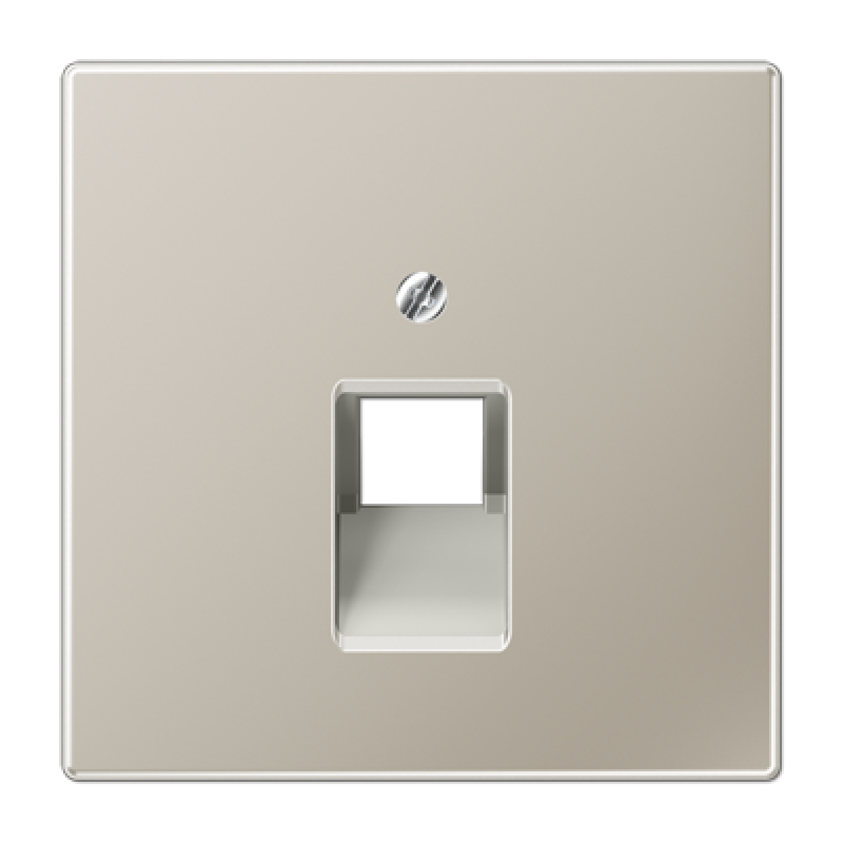 Placa central telef. LS acero