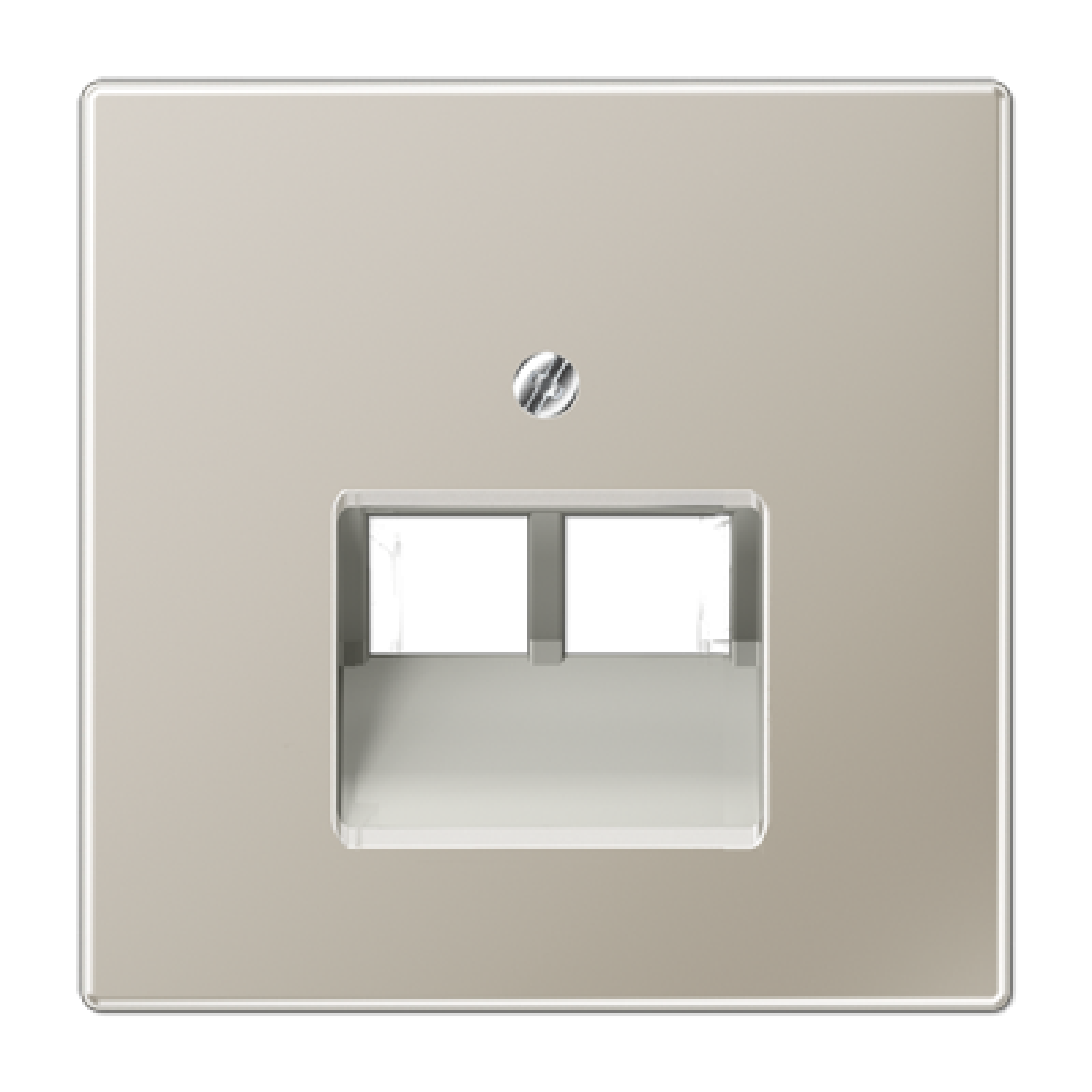 Placa central telef. LS acero