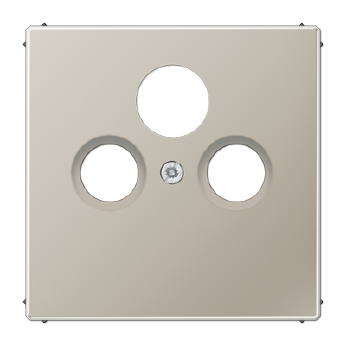 Placa toma SAT TV. LS acero